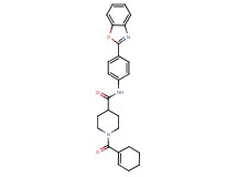 N-[4-(1,3-benzoxazol-2-yl)phenyl]-1-(1-cyclohexen-1-ylcarbonyl)-4-piperidinecarboxamide