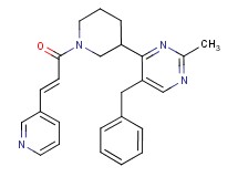 5-benzyl-2-methyl-4-{1-[(2E)-3-(3-pyridinyl)-2-propenoyl]-3-piperidinyl}pyrimidine