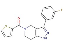 3-(3-fluorophenyl)-5-(2-thienylcarbonyl)-4,5,6,7-tetrahydro-1H-pyrazolo[4,3-c]pyridine