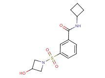 N-cyclobutyl-3-[(3-hydroxyazetidin-1-yl)sulfonyl]benzamide