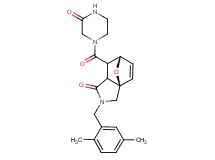 (3aR*,6S*)-2-(2,5-dimethylbenzyl)-7-[(3-oxopiperazin-1-yl)carbonyl]-2,3,7,7a-tetrahydro-3a,6-epoxyisoindol-1(6H)-one