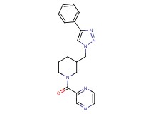 2-({3-[(4-phenyl-1H-1,2,3-triazol-1-yl)methyl]-1-piperidinyl}carbonyl)pyrazine