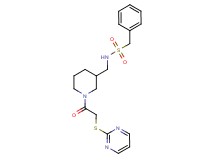 1-phenyl-N-({1-[(2-pyrimidinylthio)acetyl]-3-piperidinyl}methyl)methanesulfonamide