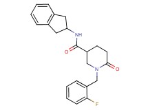 N-(2,3-dihydro-1H-inden-2-yl)-1-(2-fluorobenzyl)-6-oxo-3-piperidinecarboxamide