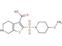 2-[(4-methoxypiperidin-1-yl)sulfonyl]-4,5,6,7-tetrahydrothieno[2,3-c]pyridine-3-carboxylic acid