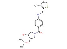 (3S*,4S*)-4-isopropoxy-1-(4-{[(3-methyl-2-thienyl)methyl]amino}benzoyl)pyrrolidin-3-ol