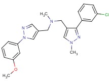 1-[3-(3-chlorophenyl)-1-methyl-1H-pyrazol-4-yl]-N-{[1-(3-methoxyphenyl)-1H-pyrazol-4-yl]methyl}-N-methylmethanamine