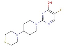5-fluoro-2-[4-(4-thiomorpholinyl)-1-piperidinyl]-4-pyrimidinol