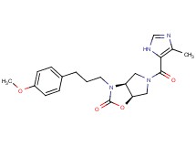 (3aS*,6aR*)-3-[3-(4-methoxyphenyl)propyl]-5-[(4-methyl-1H-imidazol-5-yl)carbonyl]hexahydro-2H-pyrrolo[3,4-d][1,3]oxazol-2-one