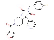 3-(4-fluorobenzyl)-5-[1-(3-furoyl)-4-piperidinyl]-5-(3-pyridinyl)-2,4-imidazolidinedione