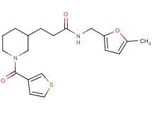 N-[(5-methyl-2-furyl)methyl]-3-[1-(3-thienylcarbonyl)-3-piperidinyl]propanamide