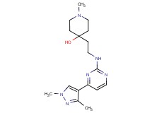 4-(2-{[4-(1,3-dimethyl-1H-pyrazol-4-yl)-2-pyrimidinyl]amino}ethyl)-1-methyl-4-piperidinol trifluoroacetate (salt)