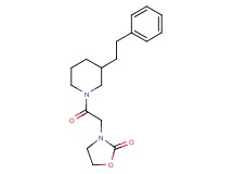 3-{2-oxo-2-[3-(2-phenylethyl)-1-piperidinyl]ethyl}-1,3-oxazolidin-2-one