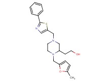 2-{1-[(5-methyl-2-furyl)methyl]-4-[(2-phenyl-1,3-thiazol-5-yl)methyl]-2-piperazinyl}ethanol
