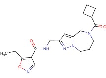 N-{[5-(cyclobutylcarbonyl)-5,6,7,8-tetrahydro-4H-pyrazolo[1,5-a][1,4]diazepin-2-yl]methyl}-5-ethylisoxazole-4-carboxamide