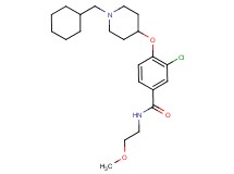3-chloro-4-{[1-(cyclohexylmethyl)-4-piperidinyl]oxy}-N-(2-methoxyethyl)benzamide
