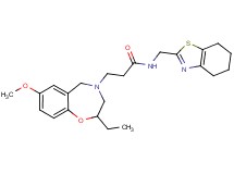 3-(2-ethyl-7-methoxy-2,3-dihydro-1,4-benzoxazepin-4(5H)-yl)-N-(4,5,6,7-tetrahydro-1,3-benzothiazol-2-ylmethyl)propanamide