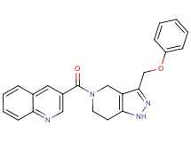 3-{[3-(phenoxymethyl)-1,4,6,7-tetrahydro-5H-pyrazolo[4,3-c]pyridin-5-yl]carbonyl}quinoline trifluoroacetate