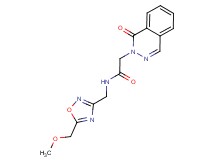 N-{[5-(methoxymethyl)-1,2,4-oxadiazol-3-yl]methyl}-2-(1-oxo-2(1H)-phthalazinyl)acetamide