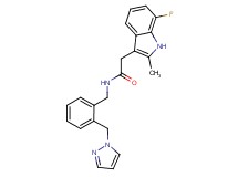 2-(7-fluoro-2-methyl-1H-indol-3-yl)-N-[2-(1H-pyrazol-1-ylmethyl)benzyl]acetamide