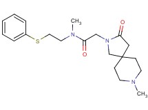 N-methyl-2-(8-methyl-3-oxo-2,8-diazaspiro[4.5]dec-2-yl)-N-[2-(phenylthio)ethyl]acetamide