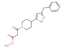 methyl 3-[4-(3-benzyl-1H-pyrazol-5-yl)piperidin-1-yl]-3-oxopropanoate