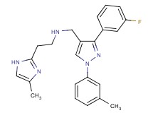 N-{[3-(3-fluorophenyl)-1-(3-methylphenyl)-1H-pyrazol-4-yl]methyl}-2-(4-methyl-1H-imidazol-2-yl)ethanamine