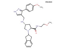 (4R)-1-(2,3-dihydro-1H-inden-2-yl)-N-(2-methoxyethyl)-4-({[3-(4-methoxyphenyl)-1H-pyrazol-4-yl]methyl}amino)-L-prolinamide
