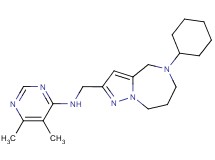 N-[(5-cyclohexyl-5,6,7,8-tetrahydro-4H-pyrazolo[1,5-a][1,4]diazepin-2-yl)methyl]-5,6-dimethylpyrimidin-4-amine