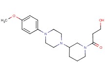 3-{3-[4-(4-methoxyphenyl)-1-piperazinyl]-1-piperidinyl}-3-oxo-1-propanol