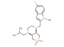 (4aS*,7aR*)-1-[(5-fluoro-1-methyl-1H-indol-2-yl)methyl]-4-isobutyloctahydrothieno[3,4-b]pyrazine 6,6-dioxide