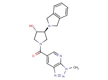 (3S*,4S*)-4-(1,3-dihydro-2H-isoindol-2-yl)-1-[(3-methyl-3H-[1,2,3]triazolo[4,5-b]pyridin-6-yl)carbonyl]-3-pyrrolidinol