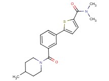 N,N-dimethyl-5-{3-[(4-methylpiperidin-1-yl)carbonyl]phenyl}thiophene-2-carboxamide