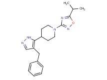 4-(4-benzyl-1H-pyrazol-5-yl)-1-(5-isopropyl-1,2,4-oxadiazol-3-yl)piperidine