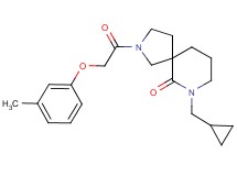 7-(cyclopropylmethyl)-2-[(3-methylphenoxy)acetyl]-2,7-diazaspiro[4.5]decan-6-one