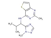 2-methyl-N-[2-methyl-1-(1-methyl-1H-1,2,4-triazol-5-yl)propyl]thieno[3,2-d]pyrimidin-4-amine