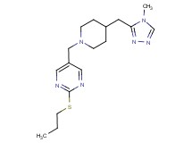 5-({4-[(4-methyl-4H-1,2,4-triazol-3-yl)methyl]piperidin-1-yl}methyl)-2-(propylthio)pyrimidine