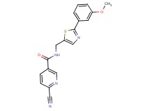 6-cyano-N-{[2-(3-methoxyphenyl)-1,3-thiazol-5-yl]methyl}nicotinamide