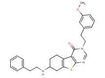 3-[2-(3-methoxyphenyl)ethyl]-7-[(2-phenylethyl)amino]-5,6,7,8-tetrahydro[1]benzothieno[2,3-d]pyrimidin-4(3H)-one