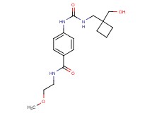 4-{[({[1-(hydroxymethyl)cyclobutyl]methyl}amino)carbonyl]amino}-N-(2-methoxyethyl)benzamide