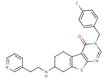 3-(4-fluorobenzyl)-7-{[2-(3-pyridinyl)ethyl]amino}-5,6,7,8-tetrahydro[1]benzothieno[2,3-d]pyrimidin-4(3H)-one