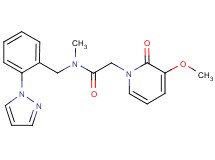 2-(3-methoxy-2-oxopyridin-1(2H)-yl)-N-methyl-N-[2-(1H-pyrazol-1-yl)benzyl]acetamide