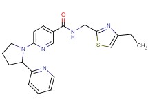 N-[(4-ethyl-1,3-thiazol-2-yl)methyl]-6-[2-(2-pyridinyl)-1-pyrrolidinyl]nicotinamide