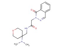 N-{[4-(dimethylamino)tetrahydro-2H-pyran-4-yl]methyl}-2-(1-oxo-2(1H)-phthalazinyl)acetamide