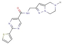 N-(4,5,6,7-tetrahydropyrazolo[1,5-a]pyrazin-2-ylmethyl)-2-(2-thienyl)-5-pyrimidinecarboxamide hydrochloride