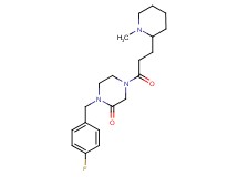 1-(4-fluorobenzyl)-4-[3-(1-methyl-2-piperidinyl)propanoyl]-2-piperazinone