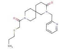 9-[(propylthio)acetyl]-2-(pyridin-2-ylmethyl)-2,9-diazaspiro[5.5]undecan-3-one