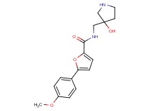 N-[(3-hydroxy-3-pyrrolidinyl)methyl]-5-(4-methoxyphenyl)-2-furamide