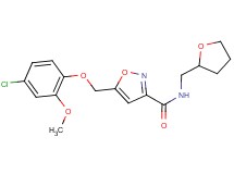 5-[(4-chloro-2-methoxyphenoxy)methyl]-N-(tetrahydrofuran-2-ylmethyl)isoxazole-3-carboxamide