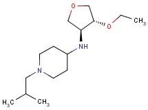 N-[(3S*,4R*)-4-ethoxytetrahydrofuran-3-yl]-1-isobutylpiperidin-4-amine